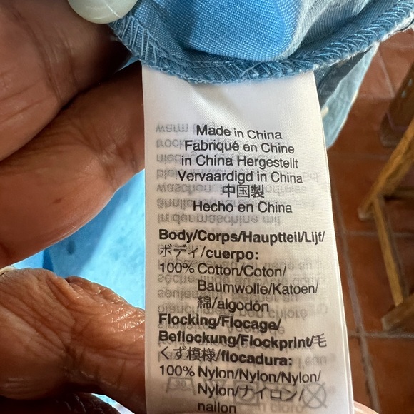 Madewell Blue Polka Dot Button Front Top Peplum Cotton Size 6 NWT Coquette - Picture 5 of 7